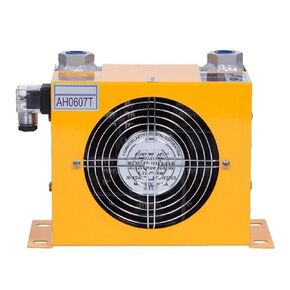 AH0607T-CA 40L/min Hydraulic Oil Air Cooler Air-Cooled Oil Radiator Plate Heat Exchanger with Fan Efficient Shock Absorption(DC12) in Kuwait