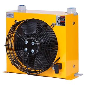 AH1012T-CA Plate Heat Exchanger 100L/min Aluminum Radiator Hydraulic Oil Air Cooler with Fan Efficient Shock Absorption(AC220) in Kuwait
