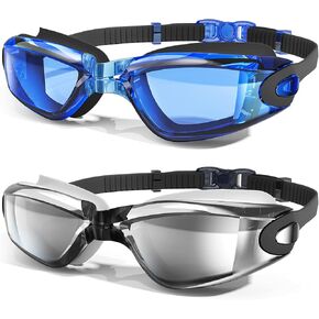 Swim Goggles, 2 Pack Swimming Goggles Anti Fog No Leaking UV Protection for Men Women Adult Youth in Kuwait