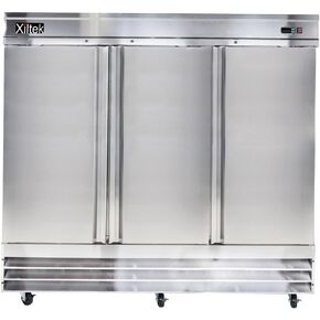 Xiltek 81" Commercial Three Door Freezer, All Stainless Steel, 72 cu.ft Reach-in Freezer for Restaurant, Bar, Shop, Food in Kuwait