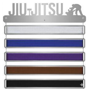عرض حزام جيو جيتسو من الفولاذ المقاوم للصدأ للقطط | حامل حزام BJJ لـ 5 أحزمة | من الحزام الأبيض إلى الحزام الأسود | حقيبة حامل حزام فنون الدفاع عن النفس | هدايا لممارسي الجوجيتسو البرازيليين | OSS in Kuwait
