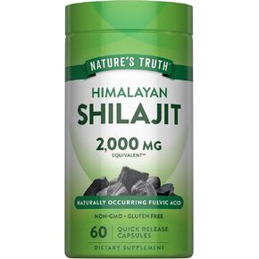 Nature's Truth Shilajit Capsules | 60 Count | Himalayan Fulvic Acid | Non-GMO & Gluten Free Supplement in Saudi Arabia