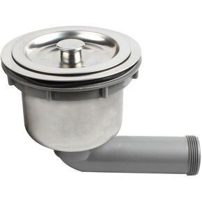 UYNAIT - تصريف خلفي للمطبخ مقاس 145 مم مع مرفق مدمج، تصريف من الفولاذ بالكامل مقاس 14.5 سم XM364 in Kuwait