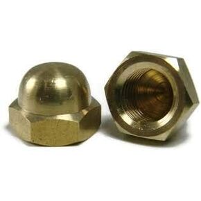 8-32 Acorn Cap Nuts, Solid Brass, Grade 360, Plain Finish, Qty 50 - by Fastener Depot, LLC in Kuwait