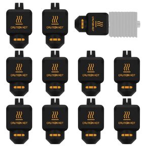 10Pcs Silicone Sock for Bambu Lab P2S, Hotend Heater Block Silicone Cover Nozzle 3D Printer Print Head Boot, High Temperature Enclosure Accessories Parts Protecting Extruder Sleeve Black in Kuwait