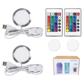 مجموعة مصابيح LED مكونة من قطعتين من Bulto 001 16 لونًا لطباعة Bambu Lab ثلاثية الأبعاد، طقم إضاءة LED للتحكم عن بعد RGB DIY - شريط ضوء شاشة لمختبر Bambu Lab Makerworld/Anycubic/Makeronline، يعمل بـ 5 فولت USB in Kuwait