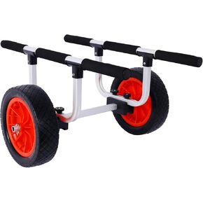 عربة كاياك شديدة التحمل بعرض قابل للتعديل مع عجلات بدون هواء مقاس 12 بوصة سعة 300 رطل عربة دوللي لنقل الألومنيوم محمل كاياك للزورق in Kuwait