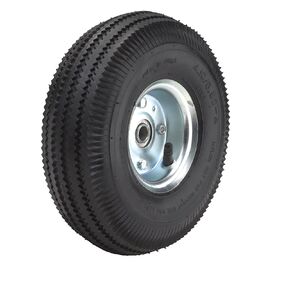 Wesco Industrial Products 151551 Zinc/Steel Hub PE Pneumatic Wheel, 350 Pound Load Capacity, 10" Diameter, 3-1/2" Tread Width, 5/8" Bore Inner Diameter, 2-1/4" Hub Length in Kuwait