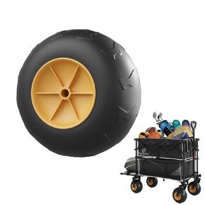 إطار بالون لجميع التضاريس مقاس 9 بوصة، إطار عربة الشاطئ قابل للنفخ (وحدة واحدة)، أسود وبرتقالي، إطار قابل للنفخ مصمم لعربة الشاطئ ذات الطابقين in Kuwait