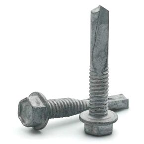 Buildex Hex Washer Head Self Drilling TEK 5 Screws Climaseal Coated 1/4"-28 x 3 Qty 100 in Saudi Arabia
