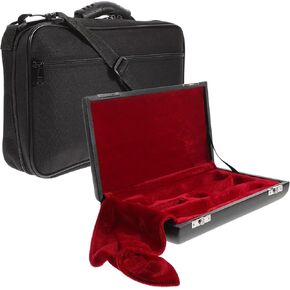 Pu Leather Oboe Case Set, Black Portable Storage Bags with Backpack Strap, Protective Musical Instrument Carrying Case for Travel and Daily Use in Kuwait