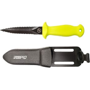SpearPro Pike 9 Teflon DS - سكين غوص مضاد للصدأ وغمد وأشرطة للساق in Kuwait