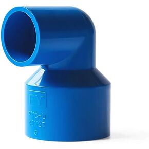 تركيب مخفض الكوع 90 درجة PVC - موصل أنابيب ضغط متين لحوض السمك والسباكة (رمادي، 75 × 32 مم) in Kuwait