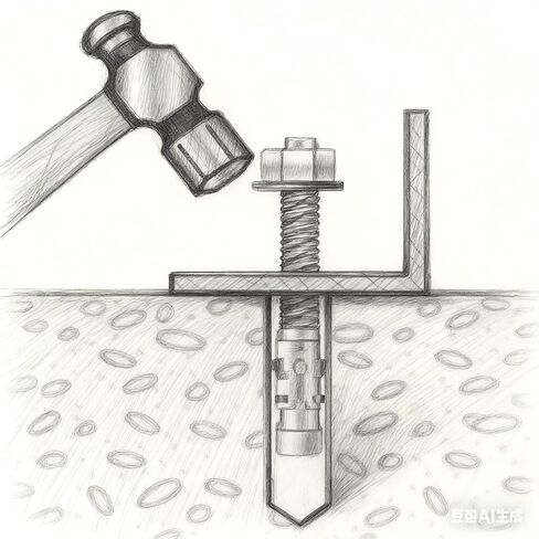 SANTIE 1/2" x 5-1/2" Galvanized Hex Head Concrete Wedge Anchors - 25-Pack in Kuwait
