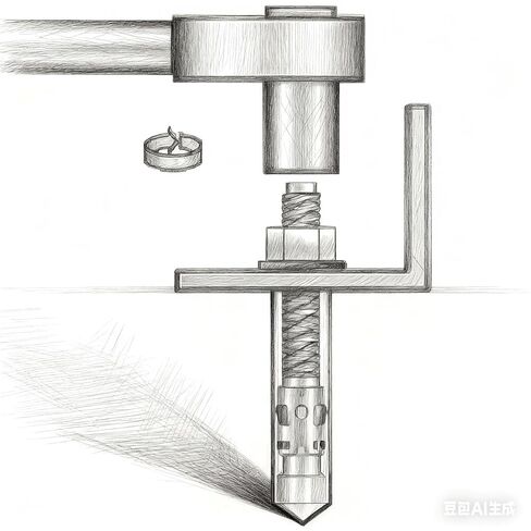 SANTIE 1/2" x 5-1/2" Galvanized Hex Head Concrete Wedge Anchors - 25-Pack in Kuwait