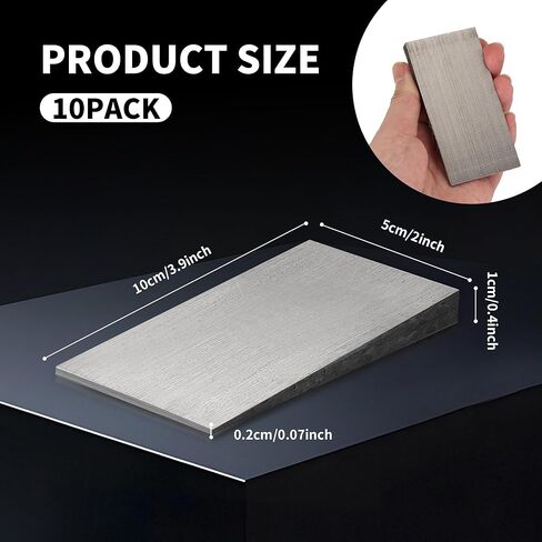 10 Pcs Metal Wedge Shims, Steel Flange Wedge, 4'' X 2'' Triangle Welding Wedges for Machine,lathes(Silver) in Kuwait
