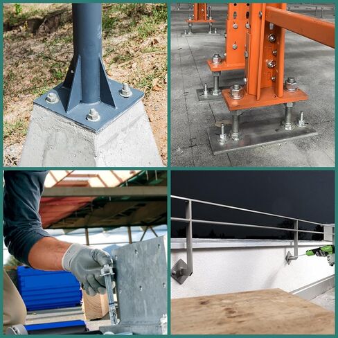 1/2" x 5-1/2" Concrete Anchors (100 Pack) 1/2 inch Wedge Anchors Bolts Zinc Plated in Kuwait