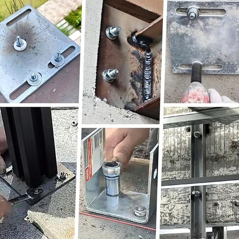 3/8"x 3" Concrete Anchor Bolts,5PCS 304 Stainless Steel Wedge Anchors Heavy-Duty Fastener for Cement and Concrete (3/8"x 3"（5PCS）) in Kuwait