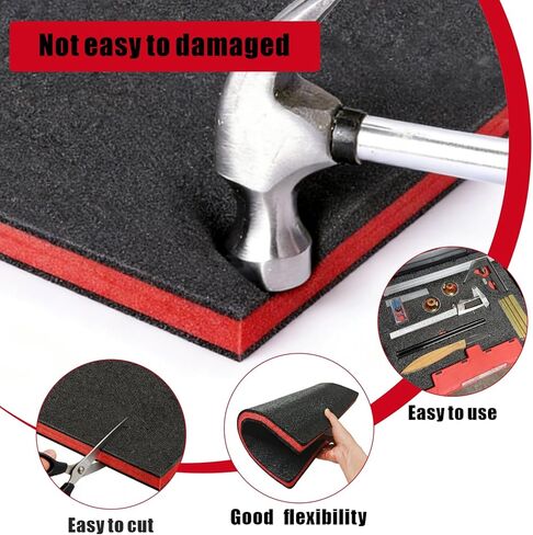 6 Pack Tool Box Foam Inserts, 2 Sizes Polyethylene Foam Sheets for Tool Cases Professional Shadow Insert & Kaizen Organizer, Toolbox Liner for Hard Case Storage (4pcs 16"x12"x1" & 2pcs 16"x12"x1.6") in Kuwait