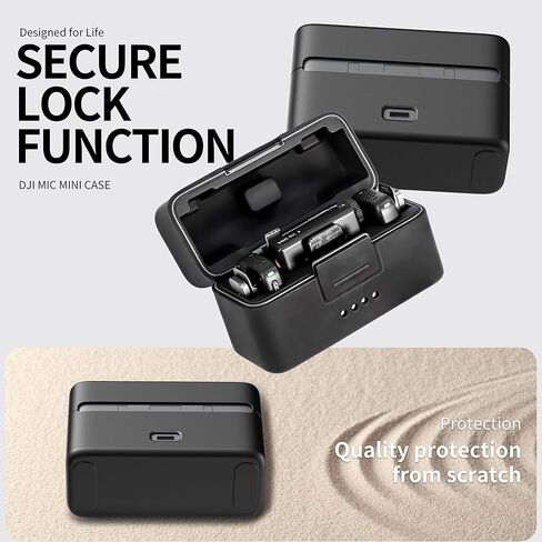 حقيبة حمل متوافقة مع DJI Mic Mini، حافظة حماية صلبة مقاومة للماء من السيليكون للسفر لميكروفون DJI Mic Mini - أسود in Kuwait