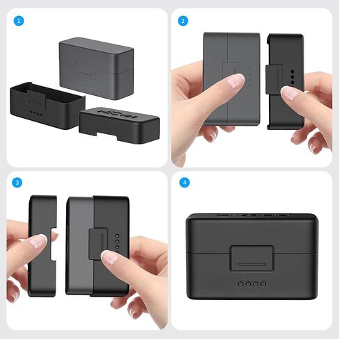 حقيبة حمل متوافقة مع DJI Mic Mini، حافظة حماية صلبة مقاومة للماء من السيليكون للسفر لميكروفون DJI Mic Mini - أسود in Kuwait