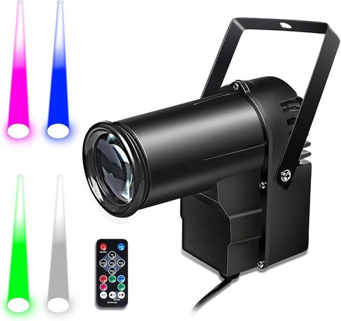 Disco Ball Light, 3W Led White PinSpot for Light up Mirro Ball, Pin spot DJ Stage Lights (Black Shell) in Kuwait