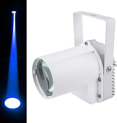 ضوء كرة ديسكو، 3 وات LED أبيض PinSpot لإضاءة كرة Mirro، أضواء مسرح DJ ذات بقعة الدبوس (غلاف أسود) in Kuwait