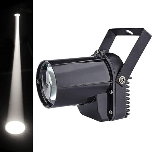 ضوء كرة ديسكو، 3 وات LED أبيض PinSpot لإضاءة كرة Mirro، أضواء مسرح DJ ذات بقعة الدبوس (غلاف أسود) in Kuwait