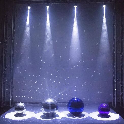 ضوء كرة ديسكو، 3 وات LED أبيض PinSpot لإضاءة كرة Mirro، أضواء مسرح DJ ذات بقعة الدبوس (غلاف أسود) in Kuwait