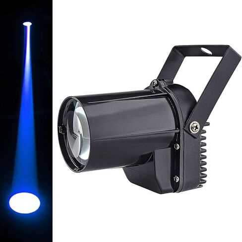 ضوء كرة ديسكو، 3 وات LED أبيض PinSpot لإضاءة كرة Mirro، أضواء مسرح DJ ذات بقعة الدبوس (غلاف أسود) in Kuwait