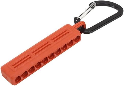 Hex Bit Holder, 10 Holes Screwdriver Bit Holder Storage Organizer with Carabiner(Orange) in Saudi Arabia
