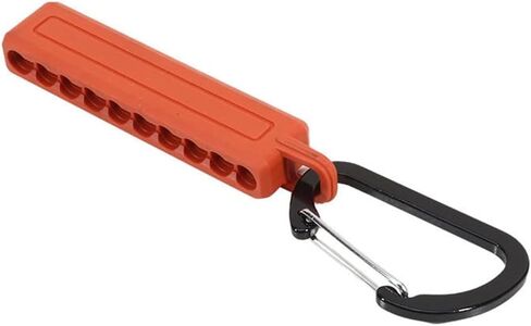 Hex Bit Holder, 10 Holes Screwdriver Bit Holder Storage Organizer with Carabiner(Orange) in Saudi Arabia