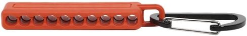Hex Bit Holder, 10 Holes Screwdriver Bit Holder Storage Organizer with Carabiner(Orange) in Saudi Arabia