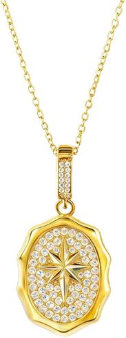18K Gold Plated Adjustable Bean Pendant Necklace for Women | Trendy Minimalist Gold Jewelry Gift | Hypoallergenic & Lead-Free in Saudi Arabia