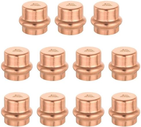 10 PCS Press FIT 3/4" Plug (End Cap) For Copper Tube Connect, Lead Free in Saudi Arabia