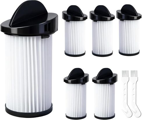 6 عبوات من فلتر HEPA قبل المحرك مع فرشتين - متوافق مع سلسلة Eye-Vac Home وPro وPet وAir وPlus، ومتوافق أيضًا مع مكنسة NeoVac Elite الثابتة بدون لمس، ويحل محل EV-PMF in Kuwait
