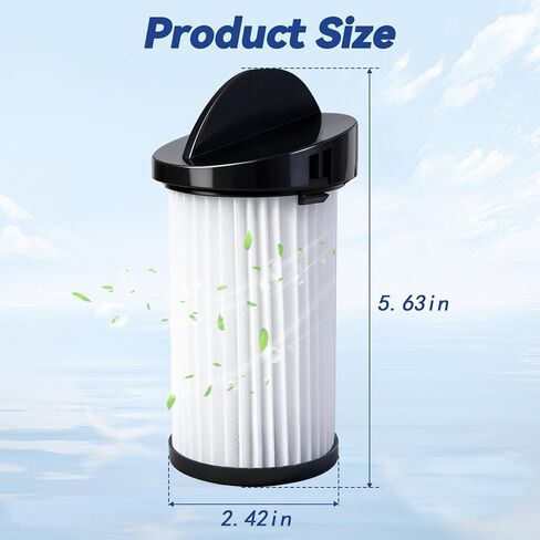 6 عبوات من فلتر HEPA قبل المحرك مع فرشتين - متوافق مع سلسلة Eye-Vac Home وPro وPet وAir وPlus، ومتوافق أيضًا مع مكنسة NeoVac Elite الثابتة بدون لمس، ويحل محل EV-PMF in Kuwait