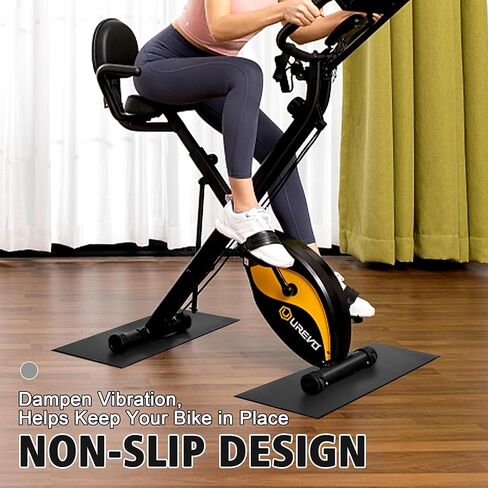 Bike Mat | 2Pack, 30" x 12" Exercise Bike Mat/Treadmill Mat for Hardwood Floors or Carpet, Non-Slip Sweat-Proof Exercise Equipment Mat for Bike Trainer/Stationary Spin Bike in Kuwait