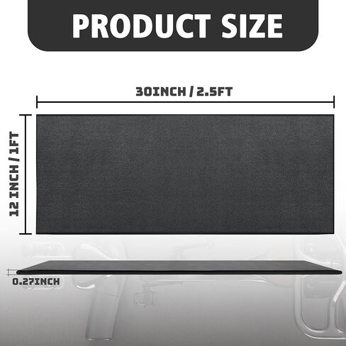 Bike Mat | 2Pack, 30" x 12" Exercise Bike Mat/Treadmill Mat for Hardwood Floors or Carpet, Non-Slip Sweat-Proof Exercise Equipment Mat for Bike Trainer/Stationary Spin Bike in Kuwait