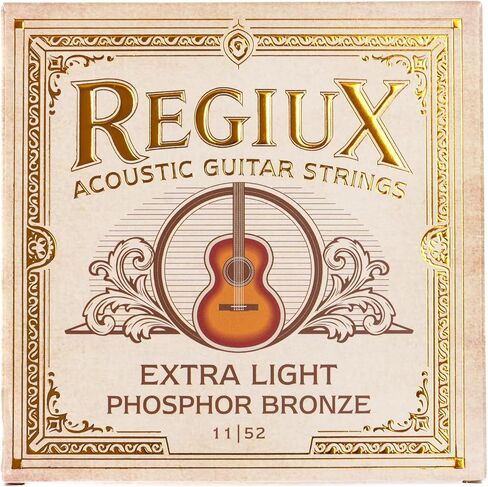 Acoustic Guitar Strings for Practice, Extra Light Gauge 11-52, Phosphor Bronze, 6-String Set in Kuwait
