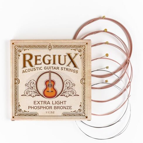 Acoustic Guitar Strings for Practice, Extra Light Gauge 11-52, Phosphor Bronze, 6-String Set in Kuwait