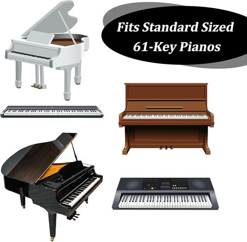 Removable Piano Keyboard Note Labels, 61 Key Full Size Silicone Piano Keyboard Labels for Beginners, Colourful Pianos Key Music Notes Letter Label Reusable with Box(Rainbow) in Saudi Arabia