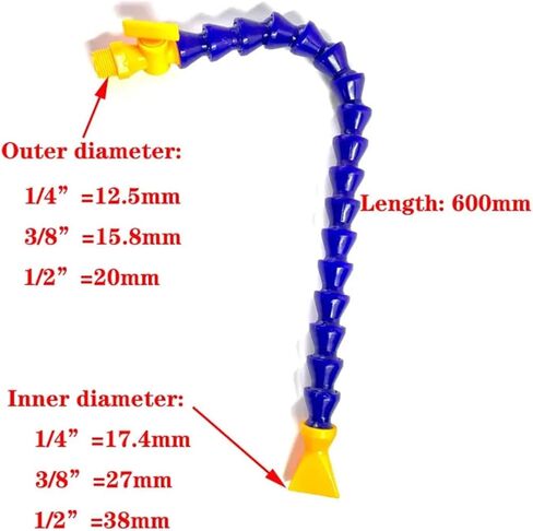 آلة طحن باستخدام الحاسب الآلي ضباب التبريد. 1 قطعة 1/2 3/8 1/4 ''300 مللي متر 400 مللي متر مع فوهة مسطحة مستديرة لأنابيب التبريد لمخرطة الطحن باستخدام الحاسب الآلي (1/4-لا يوجد مفتاح مسطح 600 مللي متر) in Kuwait