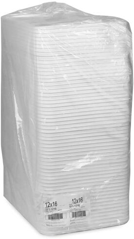 صينية سوبر ماركت Pactiv Evergreen، رقم 1216، 16.25 × 12.63 × 0.63، أبيض، فوم، 100/كرتون in Kuwait