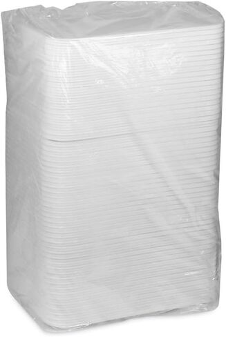 صينية سوبر ماركت Pactiv Evergreen، رقم 1216، 16.25 × 12.63 × 0.63، أبيض، فوم، 100/كرتون in Kuwait