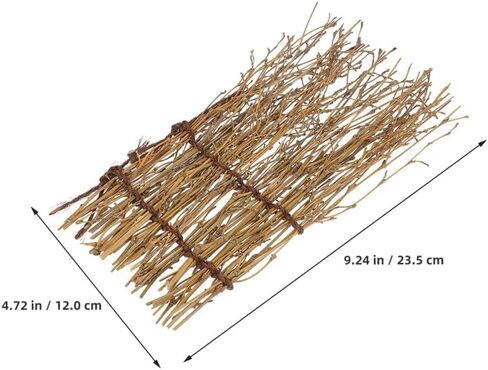 4 Pcs Japanese Sushi Sashimi Decorative Fence, Natural Bamboo Woven Background for Restaurant Serving Tray Decor, Zen Style Platter Ornament for Food Presentation in Saudi Arabia