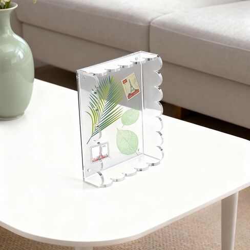 Acrylic Trays for Display, Acrylic Tray with Insert, Customizable Photo Display Tray for Home Decor Office Desk Organizer Needlepoint Napkin Frame Display Messages Gift Women 7.9" x 5.9" x 1.8" in Kuwait