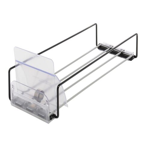 Trion Open Sided Black Metal Expandable Wire Tray - 22"L x 5"-10"W x 5 1/2"H in Saudi Arabia