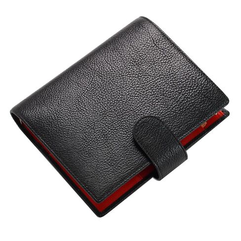 ZYZTFO A6 Loose Leaf Notebook, Genuine Leather Lychee Pattern, 100 Sheets, 6-Ring Binding, Classic Style, 5.9x7.2 Inches in Saudi Arabia