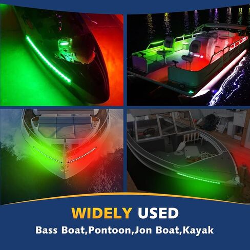 أضواء الملاحة بالقارب LED، أضواء القارب الحمراء والخضراء LED مقاومة للماء، ضوء القوس للملاحة البحرية للصيد الليلي وركوب القوارب والملاحة والإضاءة، يناسب قوارب بونتون وباس وجون واليخوت in Kuwait